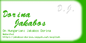 dorina jakabos business card